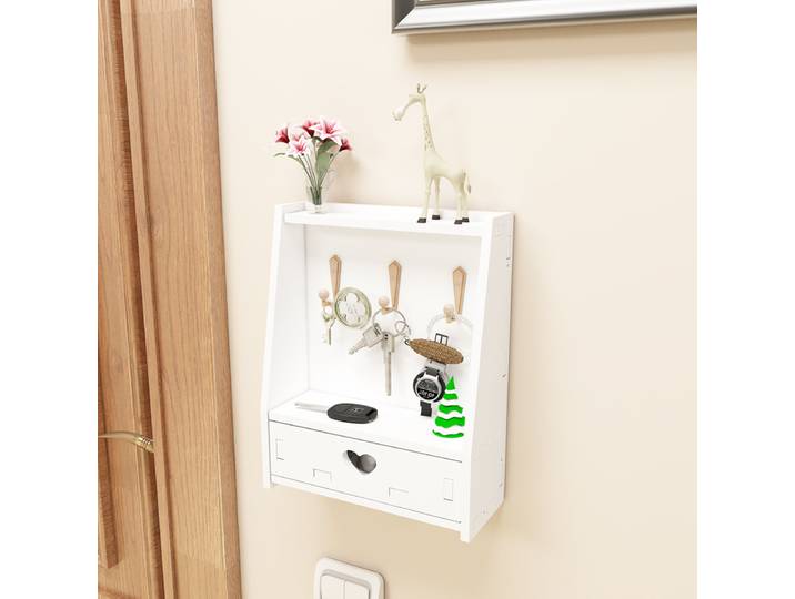 Cintres Muraux de Maison, Porte d'entrée, Rangement de Clés, T1, Accessoires de Bijoux, Boîte de Rangement de Finition, Étagère de Décoration Moderne