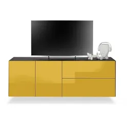Mäusbacher TV-Lowboard Colors Glas Goldgelb