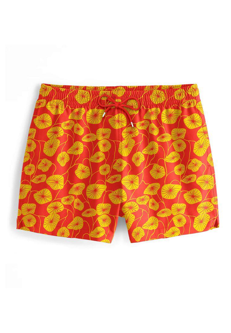 "Flora Red" Badeshorts