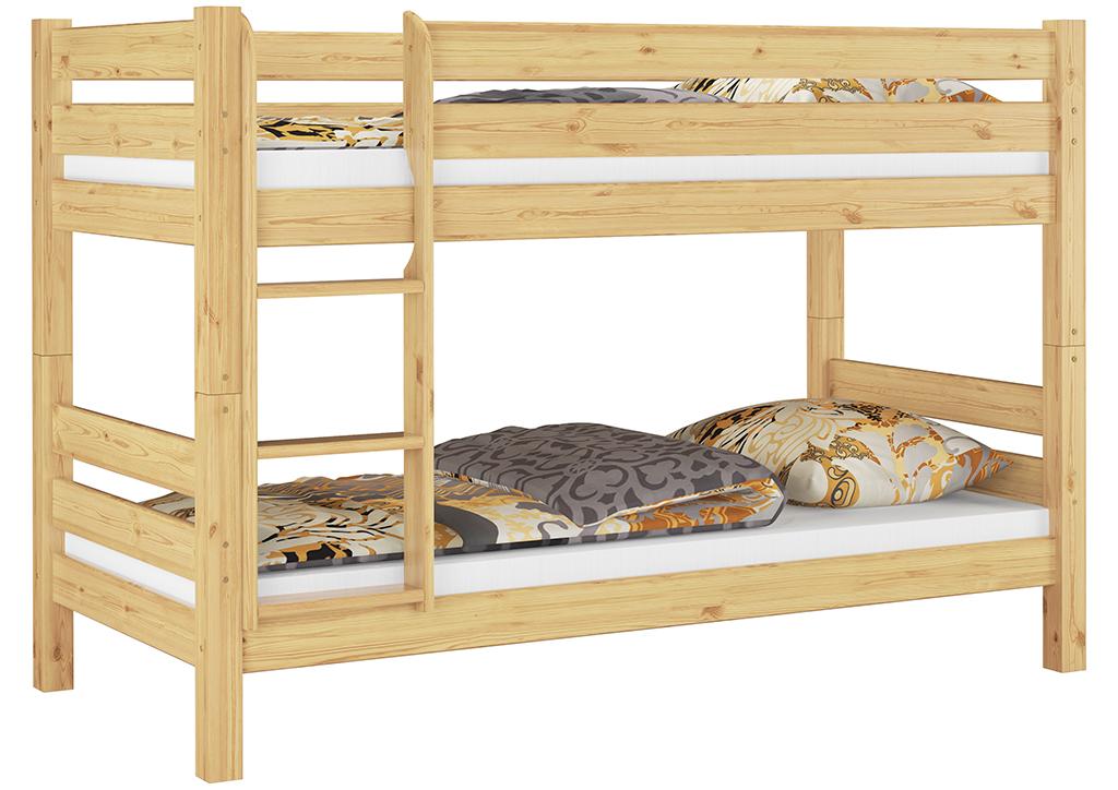 Teilbares Etagenbett Massivholz Kiefer 90x200 Hohes Stockbett Zubehör wählbar V-60.11-09Ni70ohne Zubehör