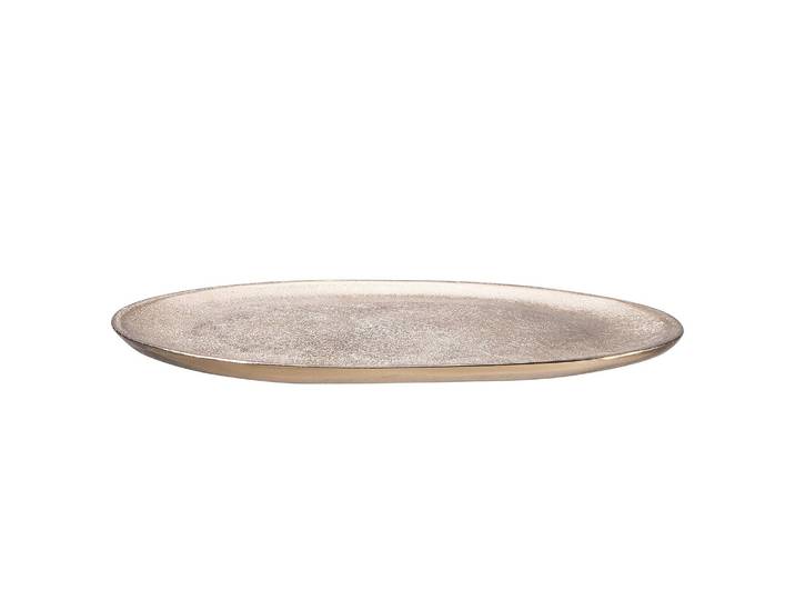 Kerzenteller BANQUET 22 x 19cm Gold/Gold