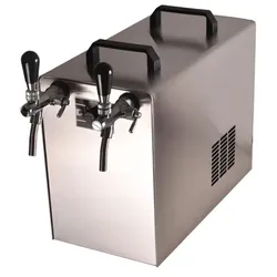 ich-zapfe Bierzapfanlage STREAM 50 Komplettset mit Durchlaufkühler 2 Biersorten bis 55 Liter pro Stunde - Zapfkopf Dreikant, Zapfkopf 2 Korb