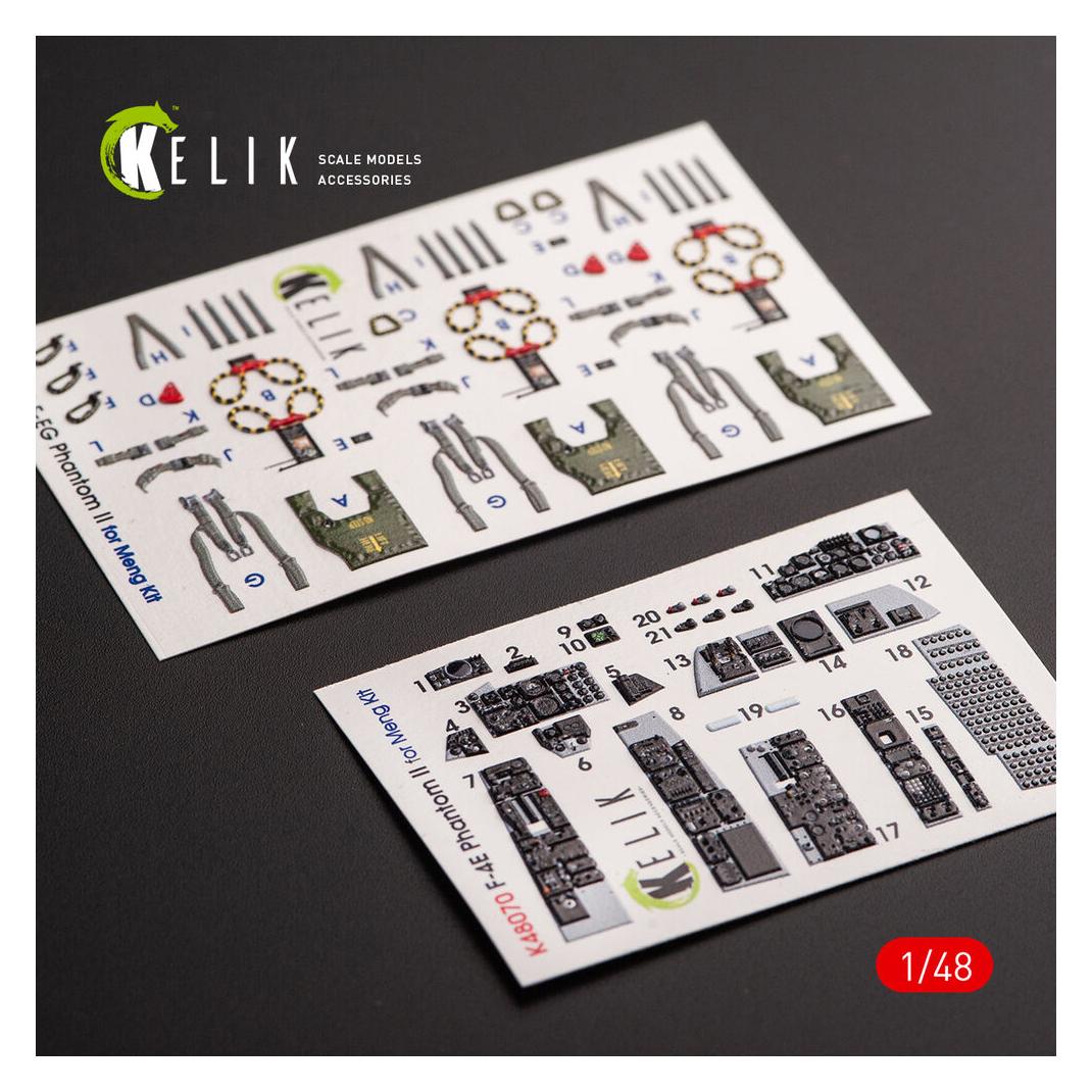Kelik F-4E Phantom II interior 3D decals for Meng kit (K48070)