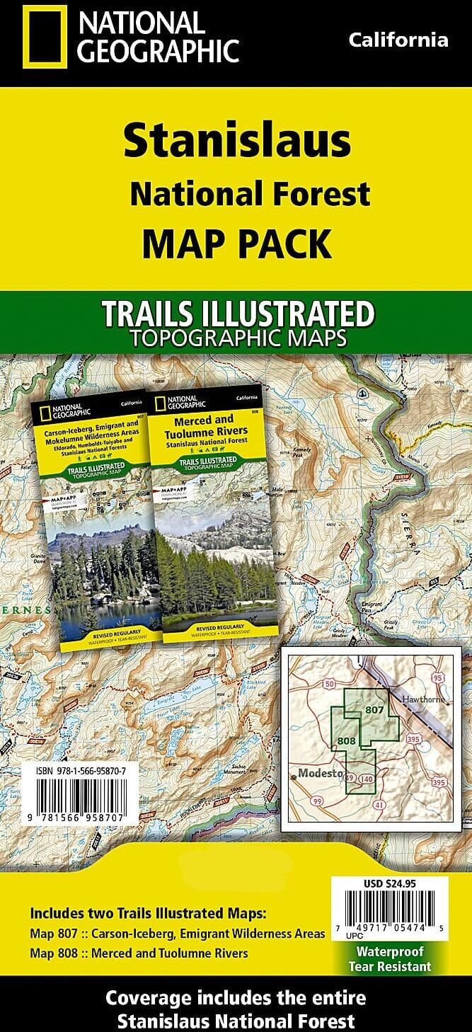 Stanislaus National Forest (lot de cartes)   National Geographic
