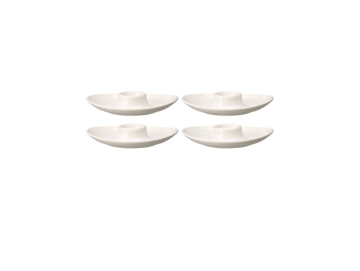 Eierbecher VILLEROY & BOCH Eierbecher For Me 14.8 x 11.5 cm 4er Set weiß , weiß, Porzellan, Eierbecher, Eierbecher