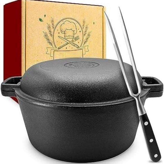 Zwarte ongecoate gietijzeren wok
