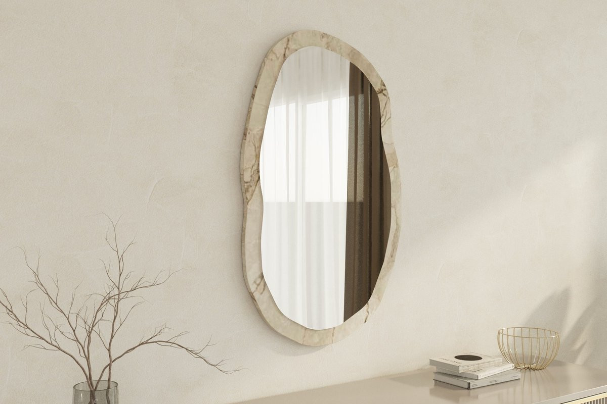 Arabic House Asir Spiegel met Efeze en Marmer, B/D/H: 52 x 2,2 x 86 cm