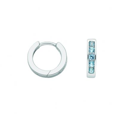Paar Creolen ADELIA´S "Damen Silberschmuck", bunt, Ohrringe, Damen, Damen, Silber 925 (Sterlingsilber), 925 Sterling Silber mit Zirkonia Silberschmuck für Damen