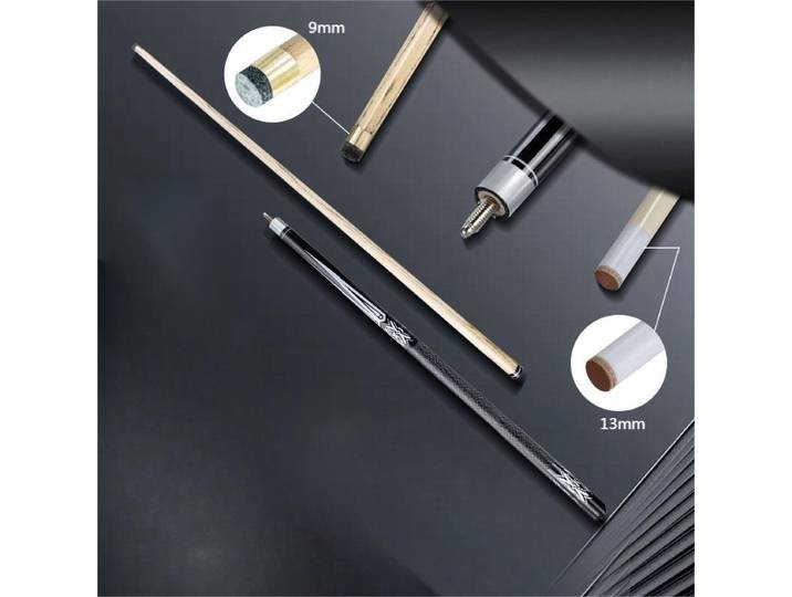 Queue de billard de 13 mm, queue de billard américaine en frêne de 9 mm, 57 pouces, en deux parties, pour billard américain et snooker