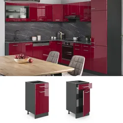 VICCO Küchenschrank Unterschrank Schubunterschrank 40 cm R-Line Anthrazit