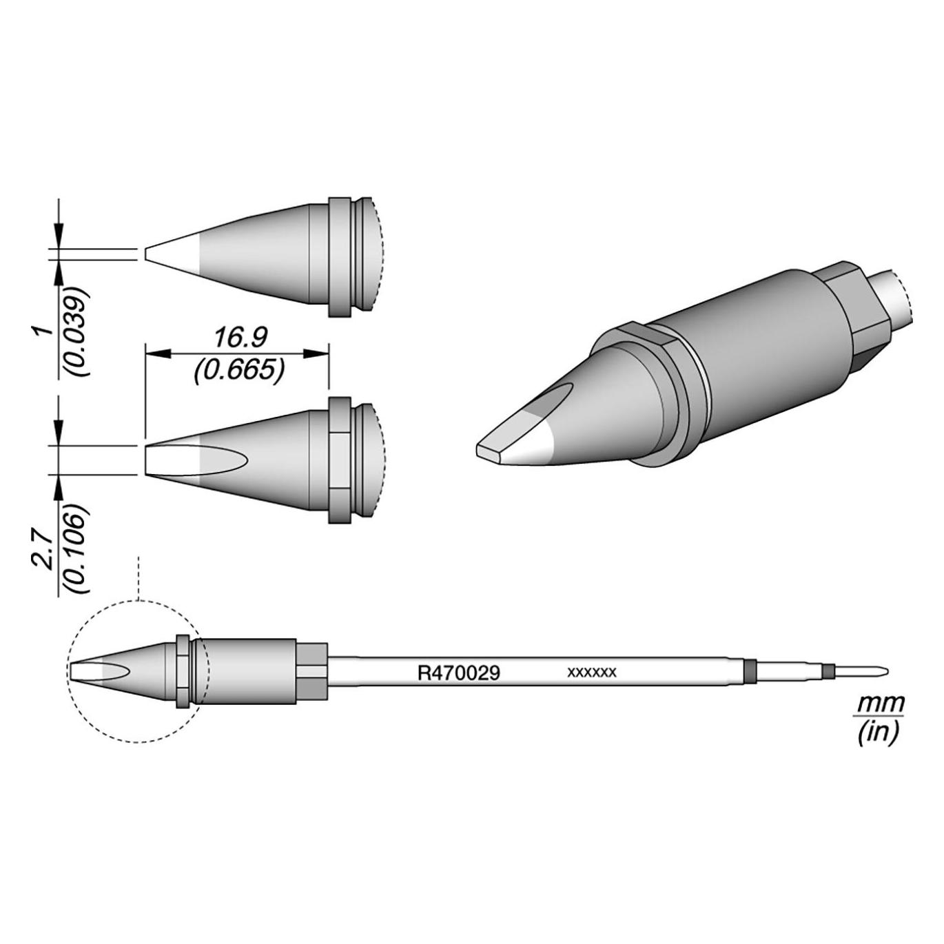 JBC Tools R470029 Lötspitze Meisselform Inhalt 1 St. (Lötspitze) (R470029)