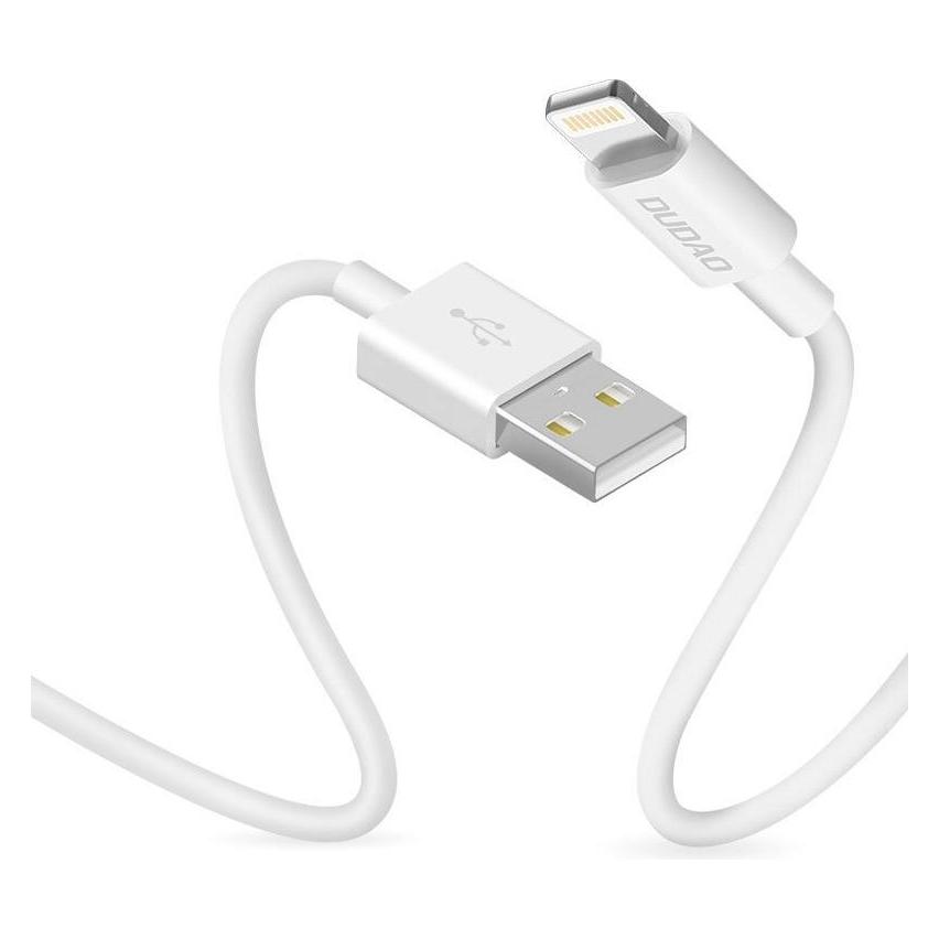 Ugreen USB to Lightning Cable Dudao L1L 3A 1m (white) (1 m, USB 3.2 Gen 1) (L1L Lightning 1m)