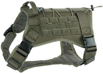 Uplift Essentials Professional Heavy Duty Tactical Dog Harness With No Pull Design green m