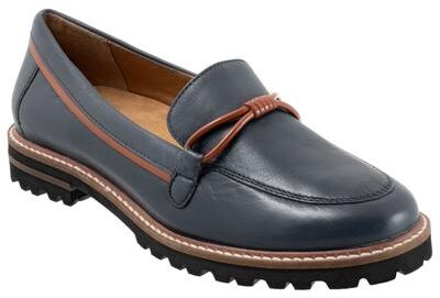 Trotters Fiora - Womens 9 Navy Slip On N