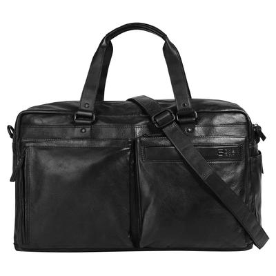 Reisetasche SPIKES & SPARROW "SPIKES & SPARROW Herren, Damen echt Leder", Gr. B/H/T: 46cm x 28cm x 23cm onesize, schwarz, Leder, Taschen Reisetasche, echt Leder