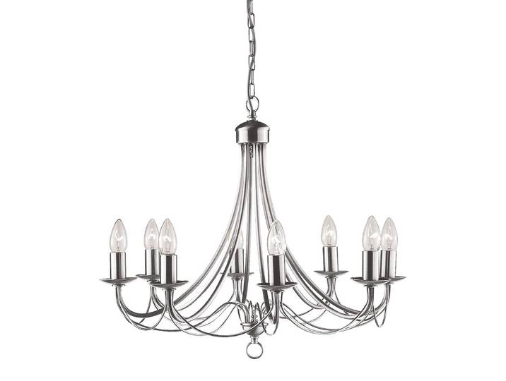 Plafonnier\, métal\, argent satiné\, lustre\, intensité lumineuse variable