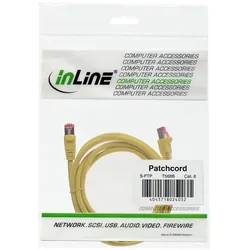 INLINE Patchkabel, S/FTP (PiMf), Cat,6, 250MHz, PVC, Kupfer, gelb, 10m