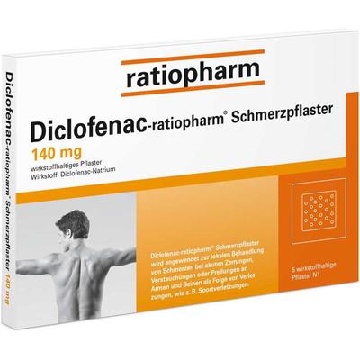 DICLOFENAC-ratiopharm Schmerzpflaster 5 St Pflaster