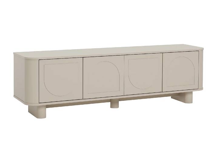 Meuble TV avec 4 portes - Taupe - BRISTANA