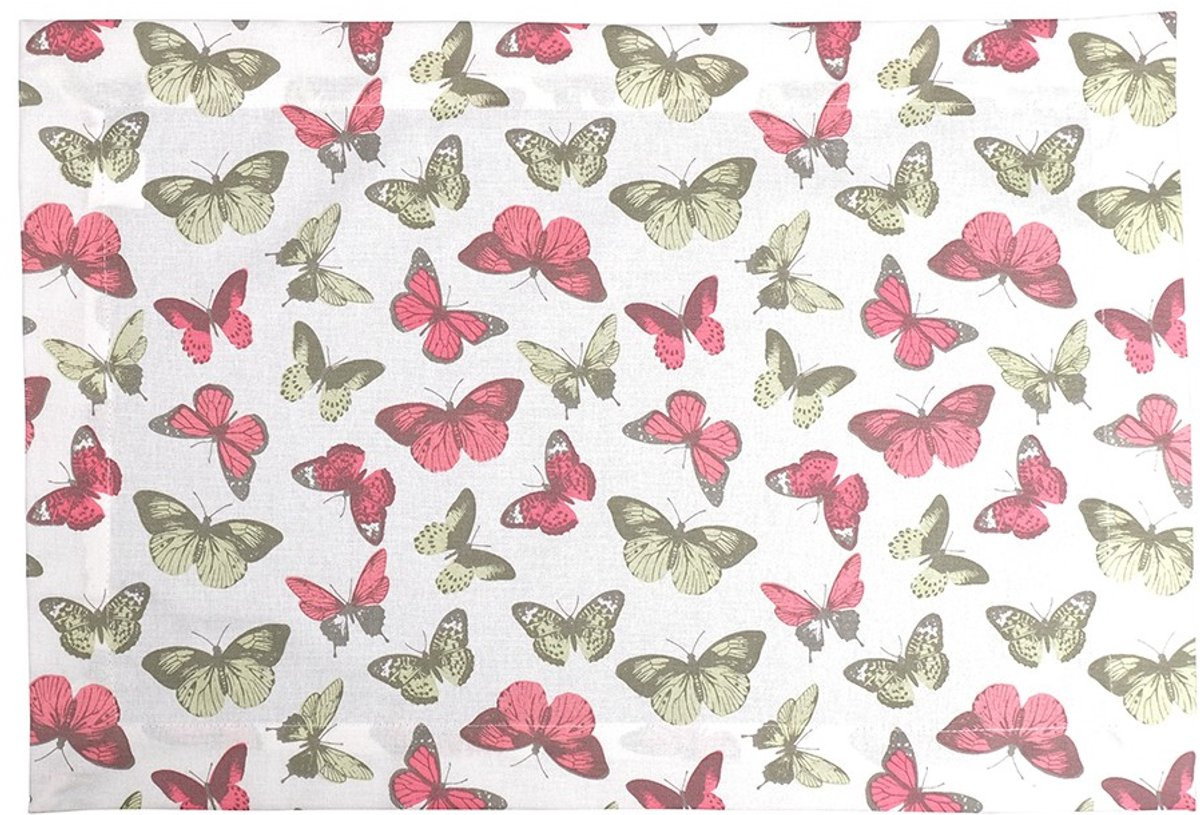 Linen & More Placemat Butterfly Strawberry 35 x 50 cm