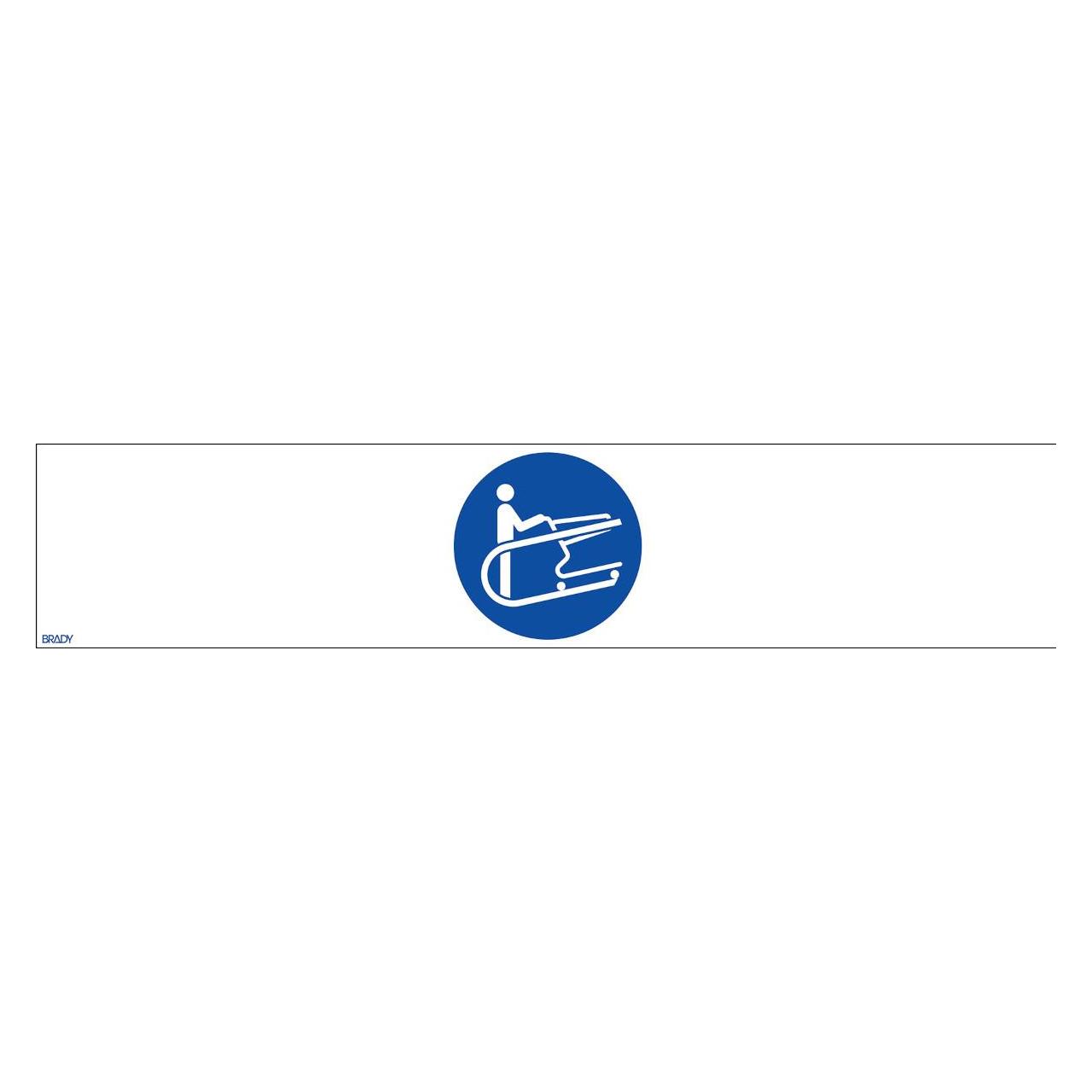 Brady ISO Safety Sign - Hold the (M/M060/NT/FLO-750X150)
