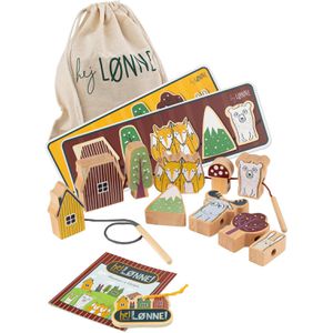 hej-Lönne Motorikspielzeug 2134, Fädelspiel aus Holz, ab 2 Jahre