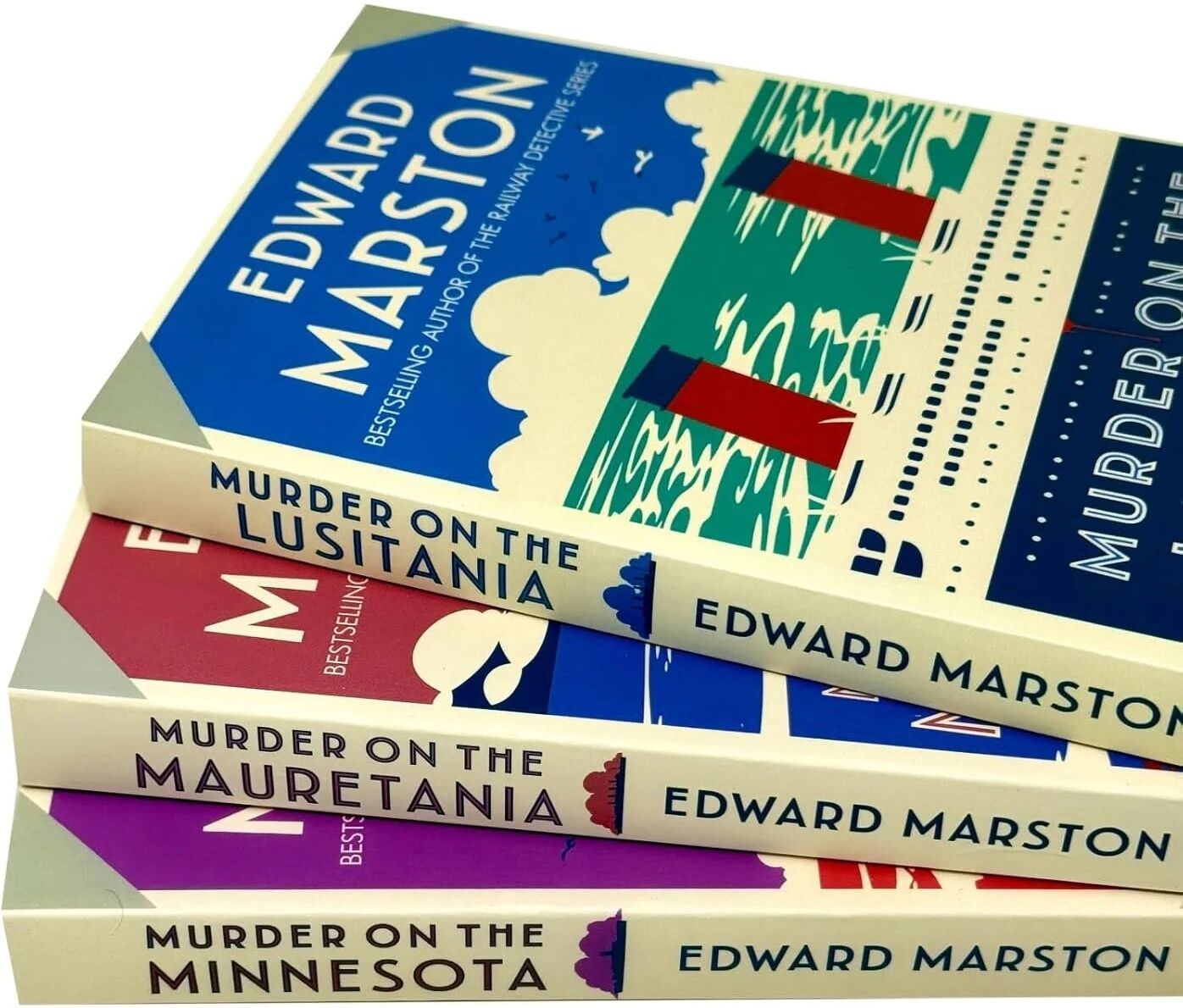 Edward Marston 3 Books Collection Set ( Murder On The Minnesota, The Mauretania & The Lusitania)