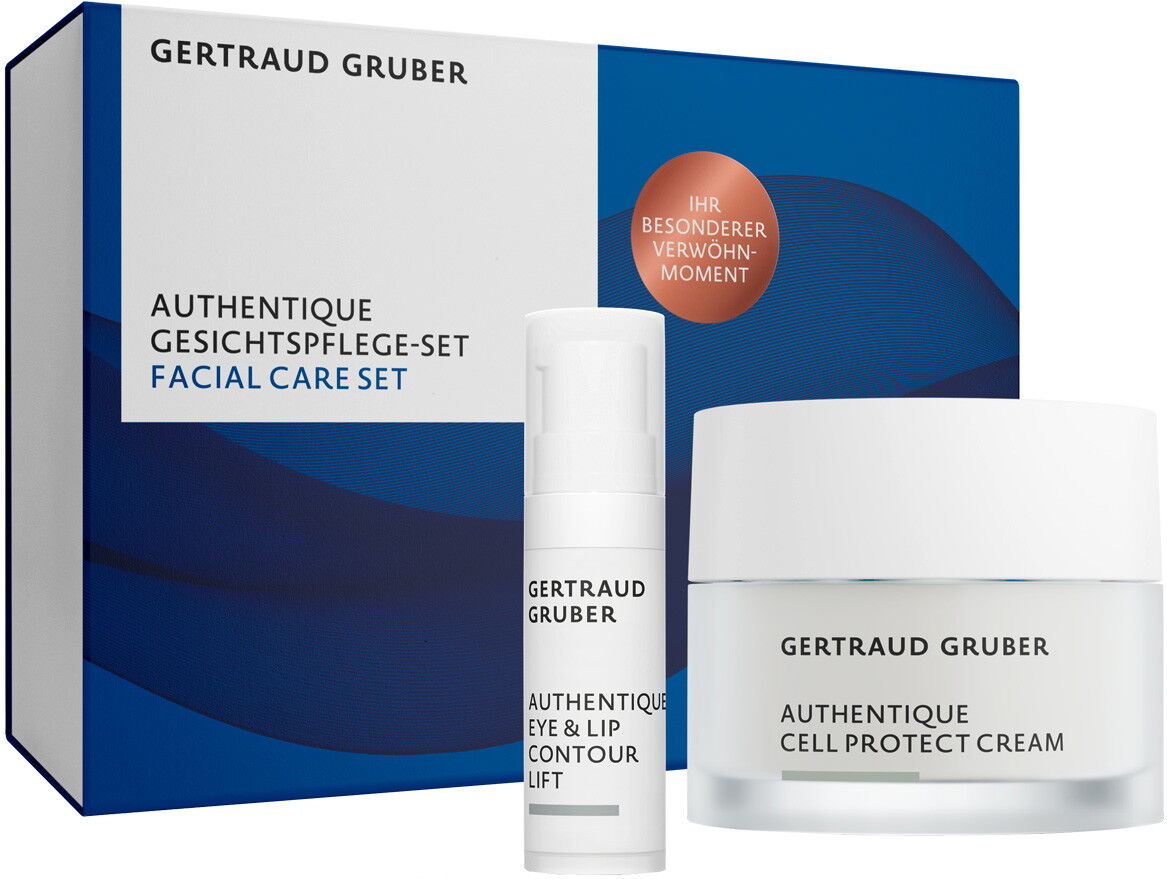 55ml GERTRAUD GRUBER AUTHENTIQUE Gesichtspflege-Set (Gesichtscreme 50ml + Augen-/Lippencreme 5ml)