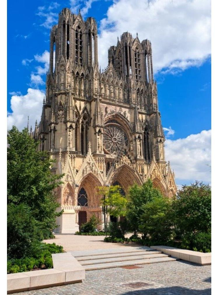 Bluebird Puzzel Uitzicht op de Kathedraal van Reims 1000 stukjes uitbreidingsset