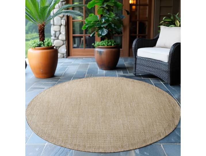 Outdoorteppich AYYILDIZ TEPPICHE GIZA 1410, auch als Läufer und Rund , beige, H:3mm Ø:160cm, Polypropylen, Teppiche, Outdoorteppich, Läufer, In- und Outdoor, Wetterfest, Wasserabweisend, robust