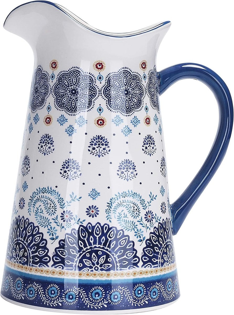 Blauwe Talavera Keramische Kruik Decoratieve Vaas met 950 ml inhoud