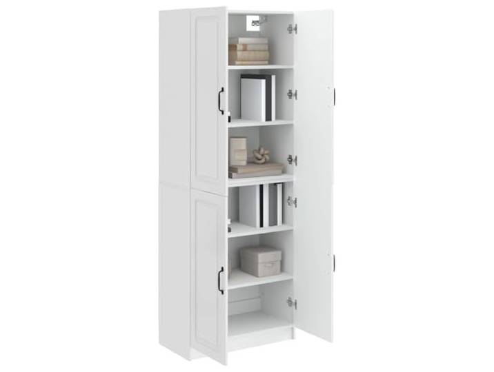 KTHLBRH Schrank-Set 2 Stück weiß glänzend Holz Engineered Anpassungsfähiges Design, für den Innen- und Außenbereich, funktional und stilvoll