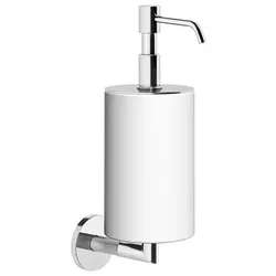 Gessi Anello Seifenspender zur Wandmontage Behälter weiß matt, 63713706, Farbe: Metall Schwarz PVD