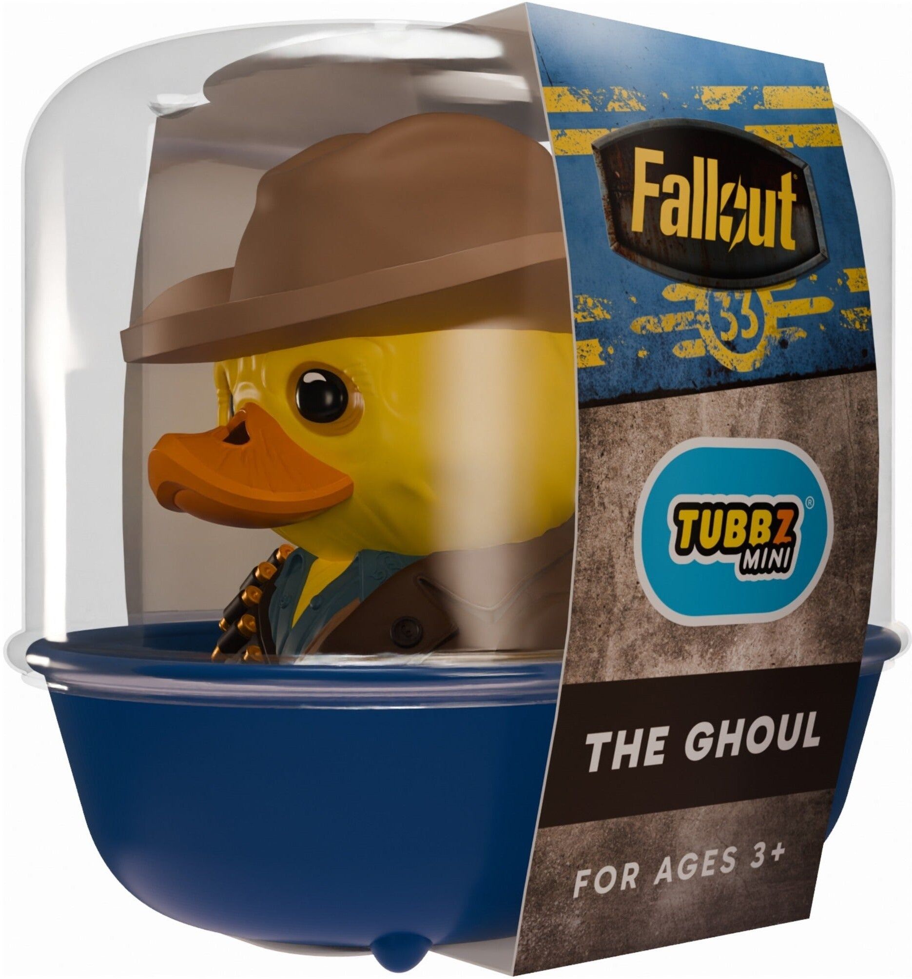 Numskull Designs Fallout TV The Ghoul Mini TUBBZ Collectible Duck, Officially Licensed, PVC Figure, Brown/Blue, Miniature