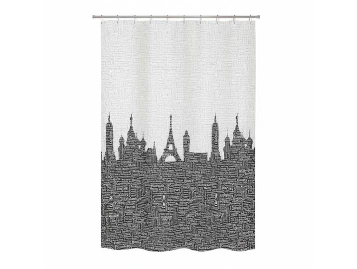 Spirella Duschvorhang Urban, Schwarz, Graphik, 180x200 cm, antibakteriell, wasserundurchlässig, wasserabweisend, Heimtextilien, Badtextilien, Duschvorhänge