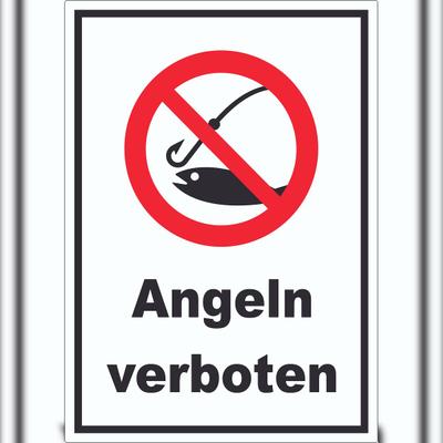 HB-Druck Angeln verboten Aufkleber A1 (594x841mm)