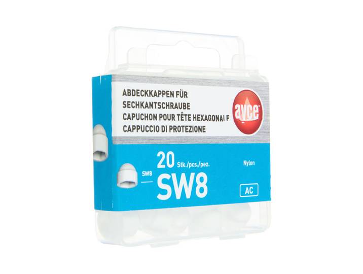 Ayce Abdeckkappen für Sechskantschrauben Weiss