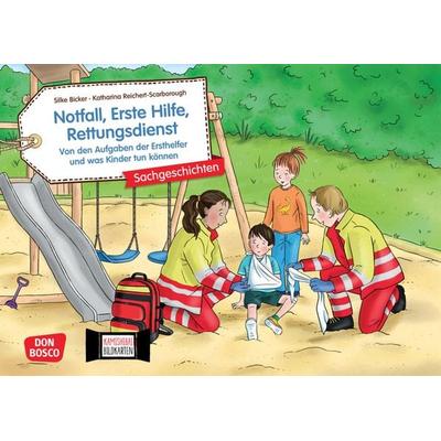 Notfall, Erste Hilfe, Rettungsdienst. Von den Aufgaben der Ersthelfer und was Kinder tun können. Kamishibai Bildkartenset