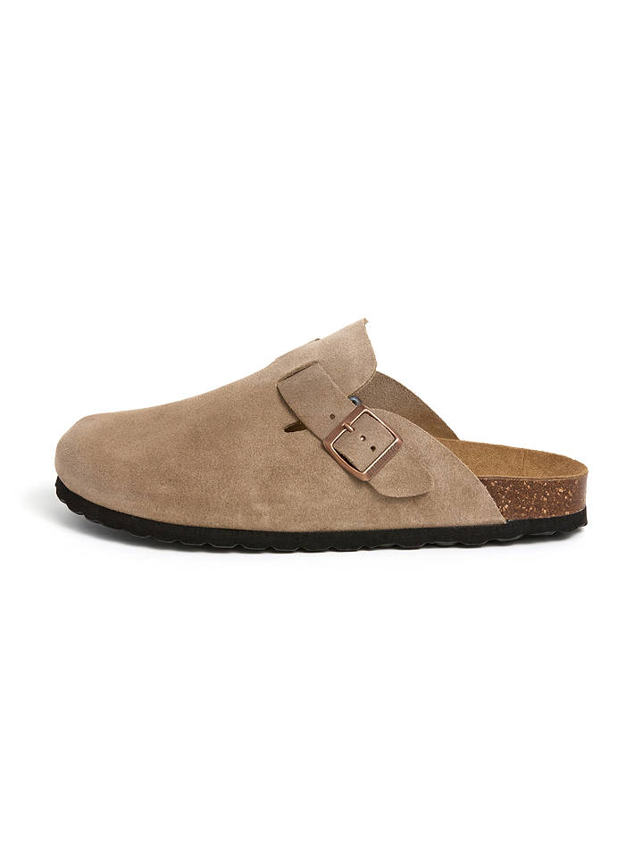 BABUNKERS Family Leder-Clogs in Beige - 44