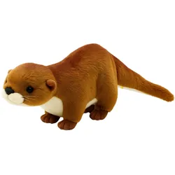 Plüsch Maskottchen Kuscheltier Otter Weiß Braun 50cm