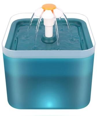 Uplifted Finds Ultra Silent Pet Fountain With LED Lighting And Activated Carbon Auto Filter Water Dispenser For Cats And Small Dogs green