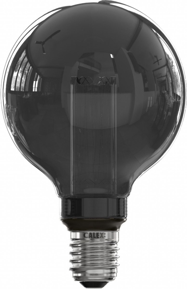 Calex Crown Series LED Lamp - E27 - G95 - Titanium - 3.5W - Dimbaar