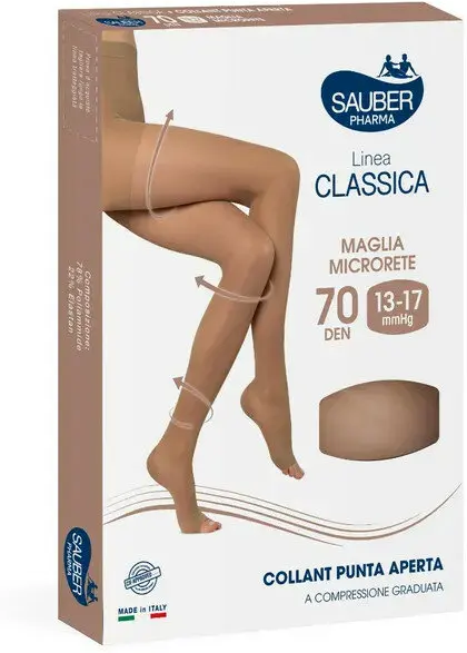 DESA PHARMA Srl Collant a Punta Aperta 70 Denari Colore Nero Taglia 5 - Collant Punta Aperta