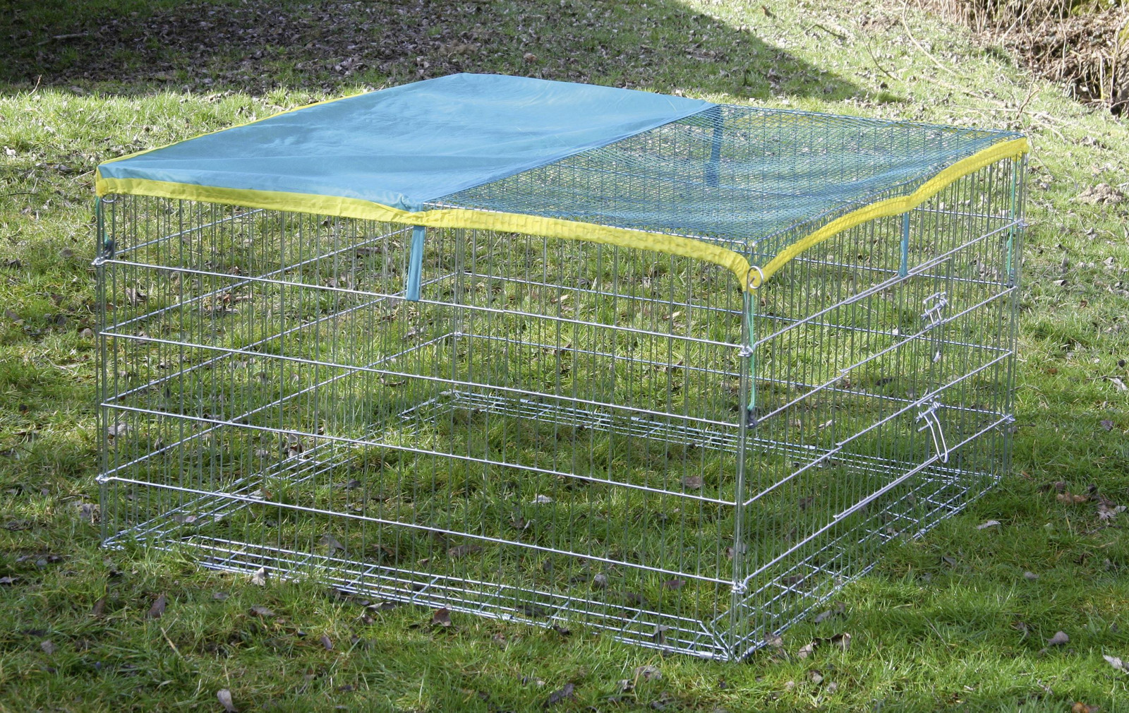 Kerbl Omheining voor dieren met inbraakbeveiliging en deur, B/D/H: 115 x 115 x 65 cm