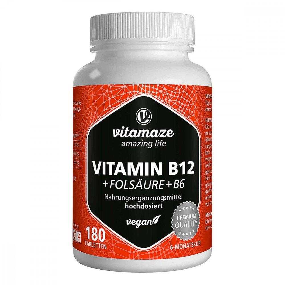 Vitamaze GmbH Vispura VITAMIN B12 1.000 μg hochdos.+B9+B6 vegan 13834758