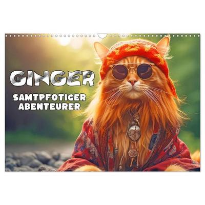 Ginger - Samtpfotiger Abenteurer (Wandkalender 2027 DIN A3 quer), CALVENDO Monatskalender