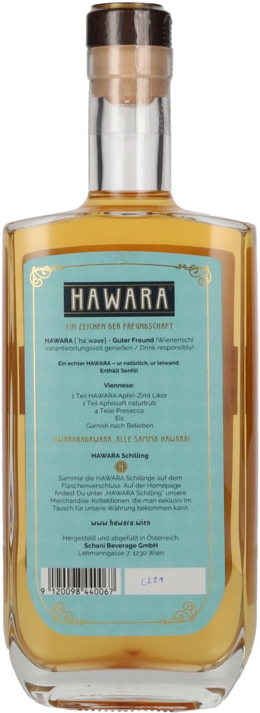 HAWARA Apfel-Zimt-Likör 23% Vol. 0,7l