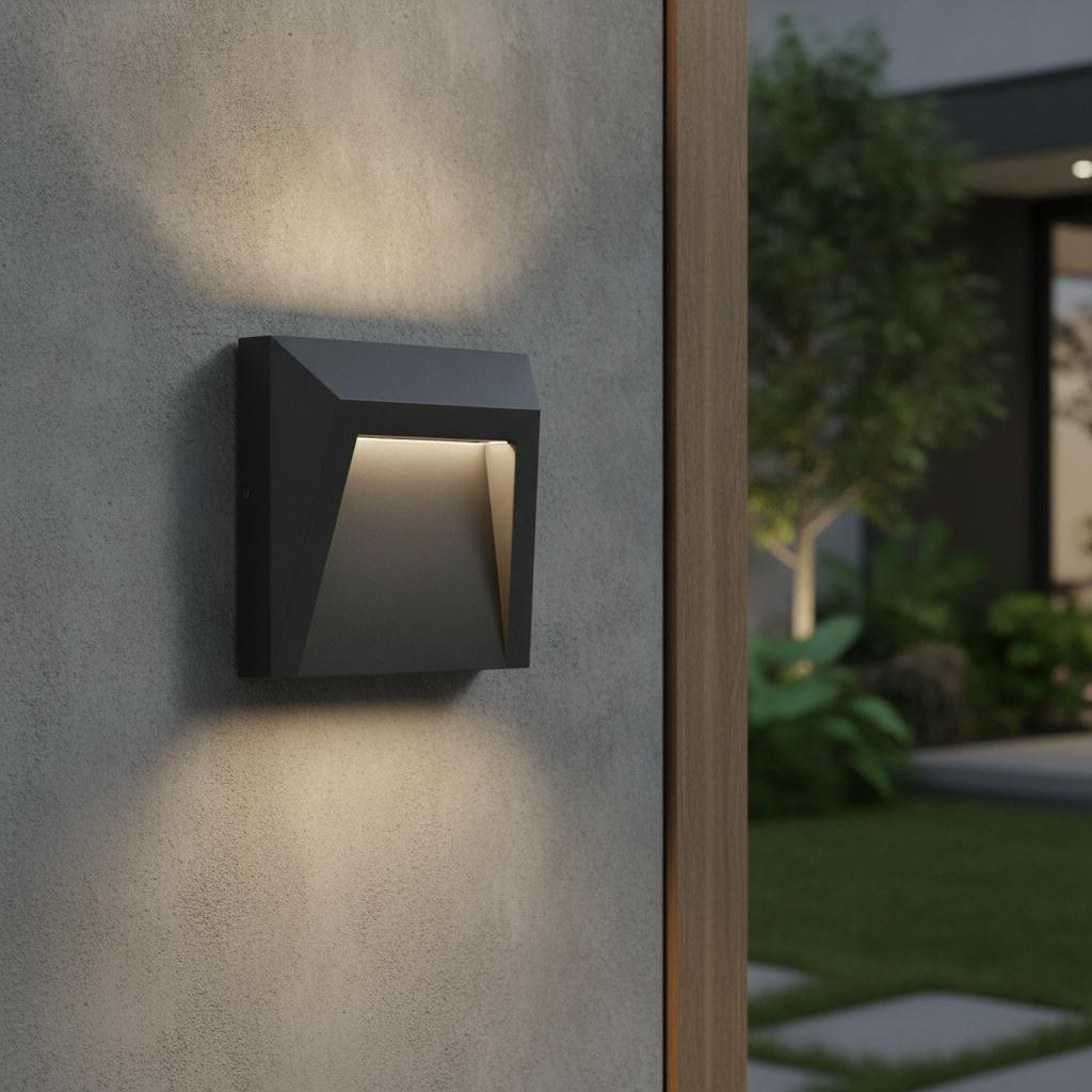 Lyora LED Vierkante Wandlamp voor Trap en Tuin