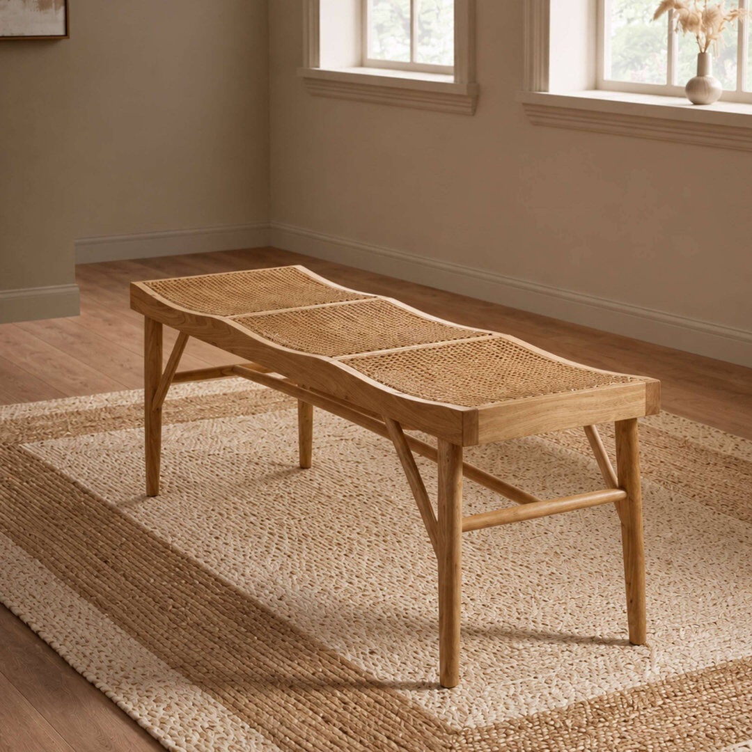 Norden Home Odalys Storage Bench Brown 47cm H X 140cm W X 39cm D