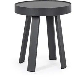 Couchtisch Spyro Aluminium, modern rund, Outdoor geeignet, anthrazit, Ø 41 cm